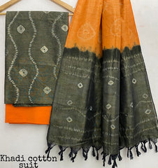 Pure Khadi Unstitched Suit With Khadi Dupatta (Lenght 2.5 Mtr. All) - 7