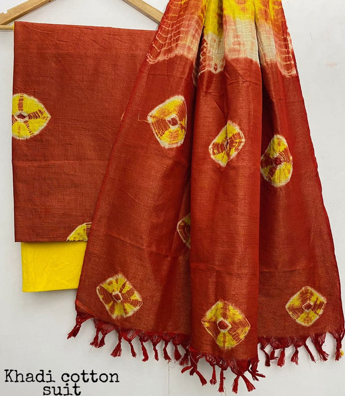 Pure Khadi Unstitched Suit With Khadi Dupatta (Lenght 2.5 Mtr. All) - 20