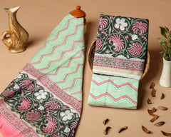 Pure Chanderi Silk Unstitched Suit (Lenght 2.5 Mtr Each Of Top, Bottom & Dupatta) - 21