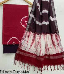 Pure Cotton Handblock Printed Cotton Salwar Suit With Linen Dupatta - 22