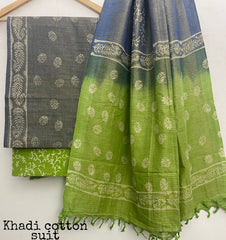 Pure Khadi Unstitched Suit With Khadi Dupatta (Lenght 2.5 Mtr. All) - 31