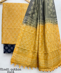 Pure Khadi Unstitched Suit With Khadi Dupatta (Lenght 2.5 Mtr. All) - 36
