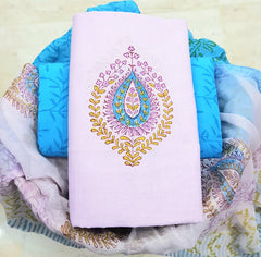 Pure Cotton Printed Salwar Suit With Chiffon Dupatta - 50