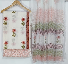 Pure Cotton Printed Salwar Suit With Chiffon Dupatta - 62