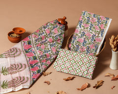 Pure Chanderi Silk Unstitched Suit (Lenght 2.5 Mtr Each Of Top, Bottom & Dupatta) - 53