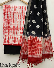 Pure Cotton Handblock Printed Cotton Salwar Suit With Linen Dupatta - 39