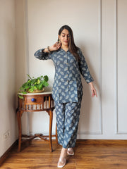 Grey Cotton Co-ord Set