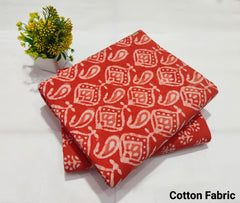 pure cotton handblock printed top bottom set (2.5 Mtr Top & 2.5 Mtr Bottom) - 17