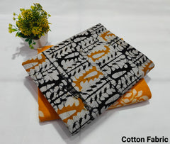 pure cotton handblock printed top bottom set (2.5 Mtr Top & 2.5 Mtr Bottom) - 8