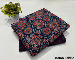 pure cotton handblock printed top bottom set (2.5 Mtr Top & 2.5 Mtr Bottom) - 28