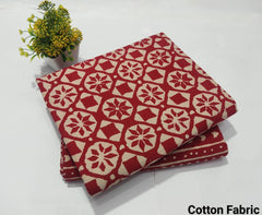 pure cotton handblock printed top bottom set (2.5 Mtr Top & 2.5 Mtr Bottom) - 42