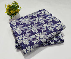pure cotton handblock printed top bottom set (2.5 Mtr Top & 2.5 Mtr Bottom) - 90