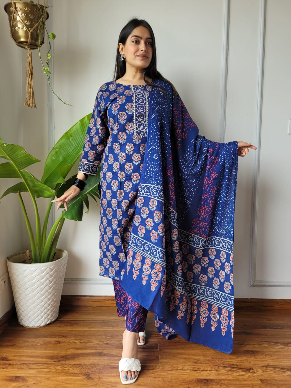 Pure Cotton Hand Block Printed Stitched Suits With Cotton Dupatta - 4