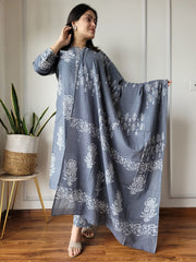 Pure Cotton Hand Block Printed Stitched Suits With Cotton Dupatta - 23