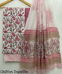 Pure Cotton Printed Salwar Suit With Chiffon Dupatta - 7