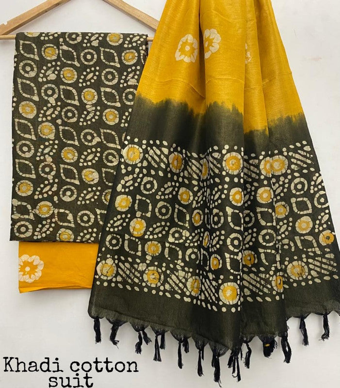 Pure Khadi Unstitched Suit With Khadi Dupatta (Lenght 2.5 Mtr. All) - 3