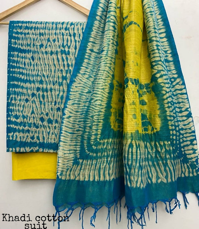 Pure Khadi Unstitched Suit With Khadi Dupatta (Lenght 2.5 Mtr. All) - 5