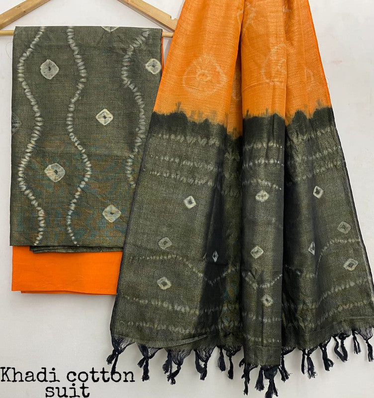 Pure Khadi Unstitched Suit With Khadi Dupatta (Lenght 2.5 Mtr. All) - 7