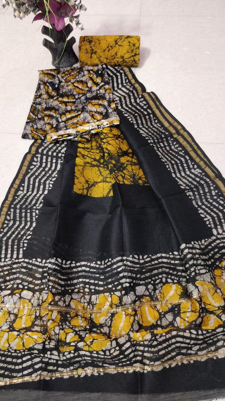 Pure Chanderi Silk Unstitched Suit (Lenght 2.5 Mtr Each Of Top, Bottom & Dupatta) - 14