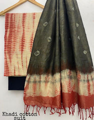 Pure Khadi Unstitched Suit With Khadi Dupatta (Lenght 2.5 Mtr. All) - 12