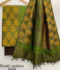 Pure Khadi Unstitched Suit With Khadi Dupatta (Lenght 2.5 Mtr. All) - 26