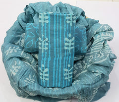 Pure Cotton Printed Salwar Suit With Chiffon Dupatta - 43