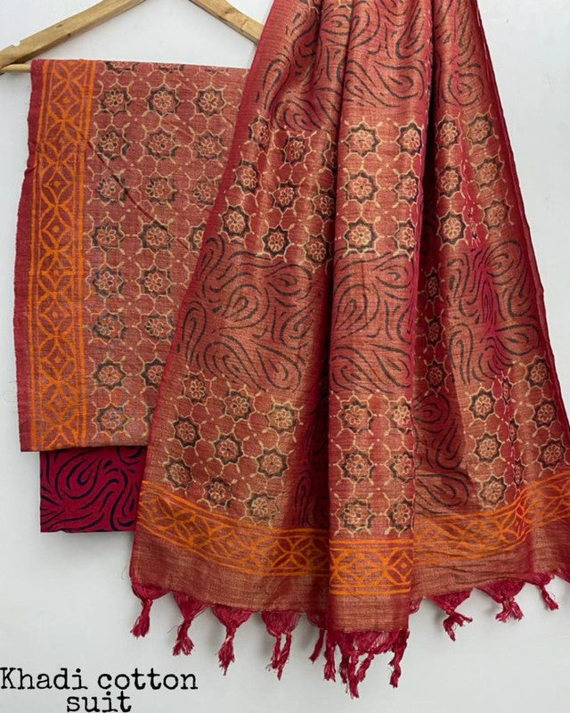 Pure Khadi Unstitched Suit With Khadi Dupatta (Lenght 2.5 Mtr. All) - 28