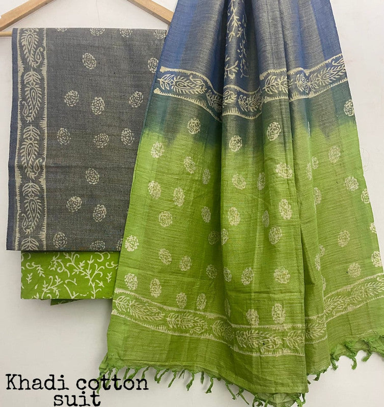 Pure Khadi Unstitched Suit With Khadi Dupatta (Lenght 2.5 Mtr. All) - 31