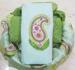 Pure Cotton Printed Salwar Suit With Chiffon Dupatta - 49