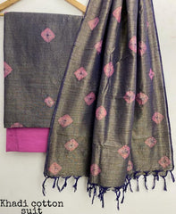 Pure Khadi Unstitched Suit With Khadi Dupatta (Lenght 2.5 Mtr. All) - 23