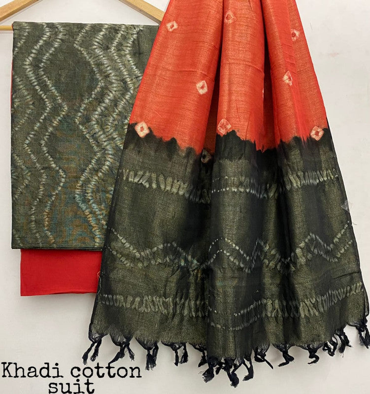 Pure Khadi Unstitched Suit With Khadi Dupatta (Lenght 2.5 Mtr. All) - 38