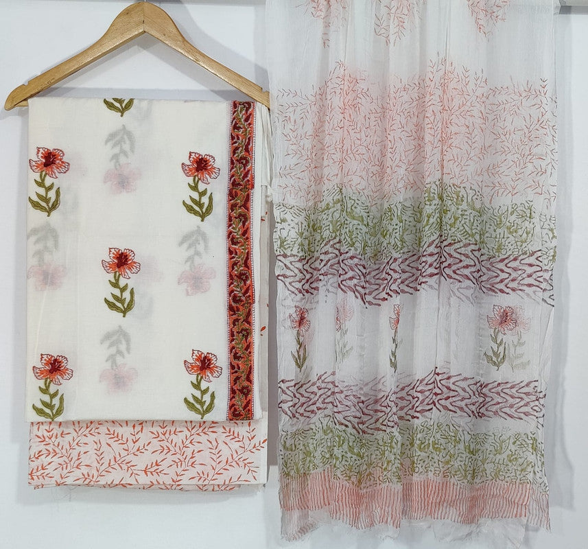 Pure Cotton Printed Salwar Suit With Chiffon Dupatta - 62