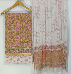 Pure Cotton Printed Salwar Suit With Chiffon Dupatta - 69