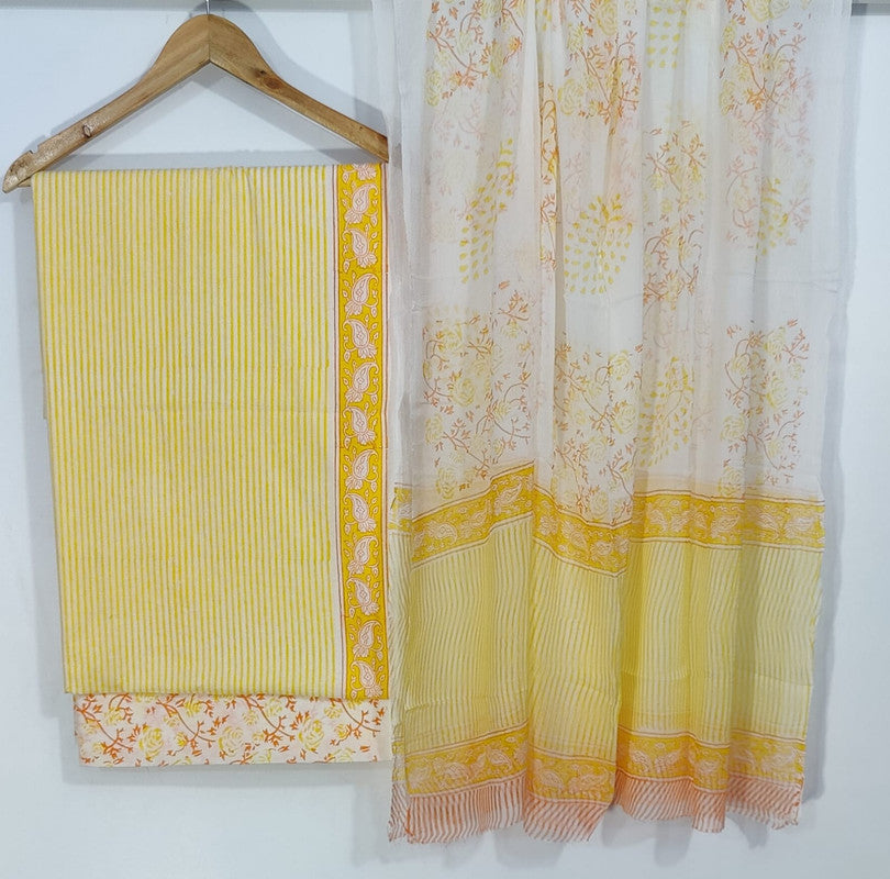 Pure Cotton Printed Salwar Suit With Chiffon Dupatta - 73