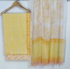 Pure Cotton Printed Salwar Suit With Chiffon Dupatta - 73