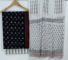 Pure Cotton Printed Salwar Suit With Chiffon Dupatta - 78