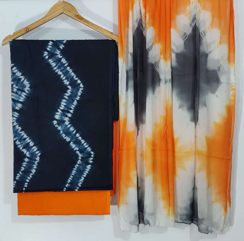 Pure Cotton Printed Salwar Suit With Chiffon Dupatta - 92