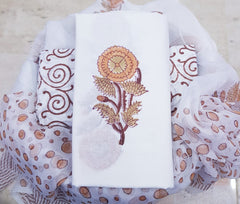 Pure Cotton Printed Salwar Suit With Chiffon Dupatta - 83