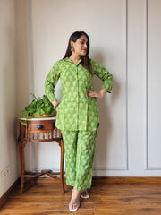 Green Cotton Co-ord Set