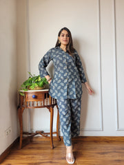 Grey Cotton Co-ord Set