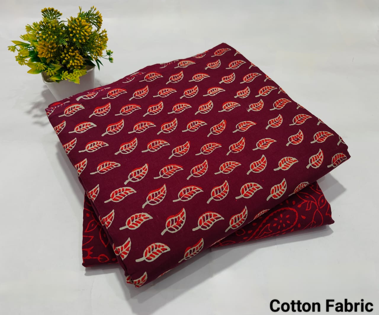 pure cotton handblock printed top bottom set (2.5 Mtr Top & 2.5 Mtr Bottom) - 31