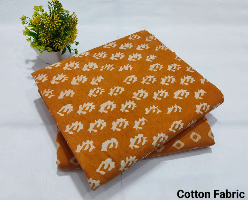 pure cotton handblock printed top bottom set (2.5 Mtr Top & 2.5 Mtr Bottom) - 10