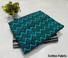 pure cotton handblock printed top bottom set (2.5 Mtr Top & 2.5 Mtr Bottom) - 23