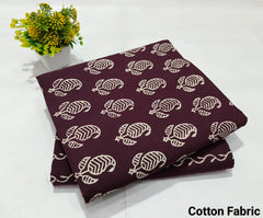 pure cotton handblock printed top bottom set (2.5 Mtr Top & 2.5 Mtr Bottom) - 18