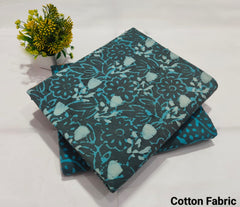 pure cotton handblock printed top bottom set (2.5 Mtr Top & 2.5 Mtr Bottom) - 12