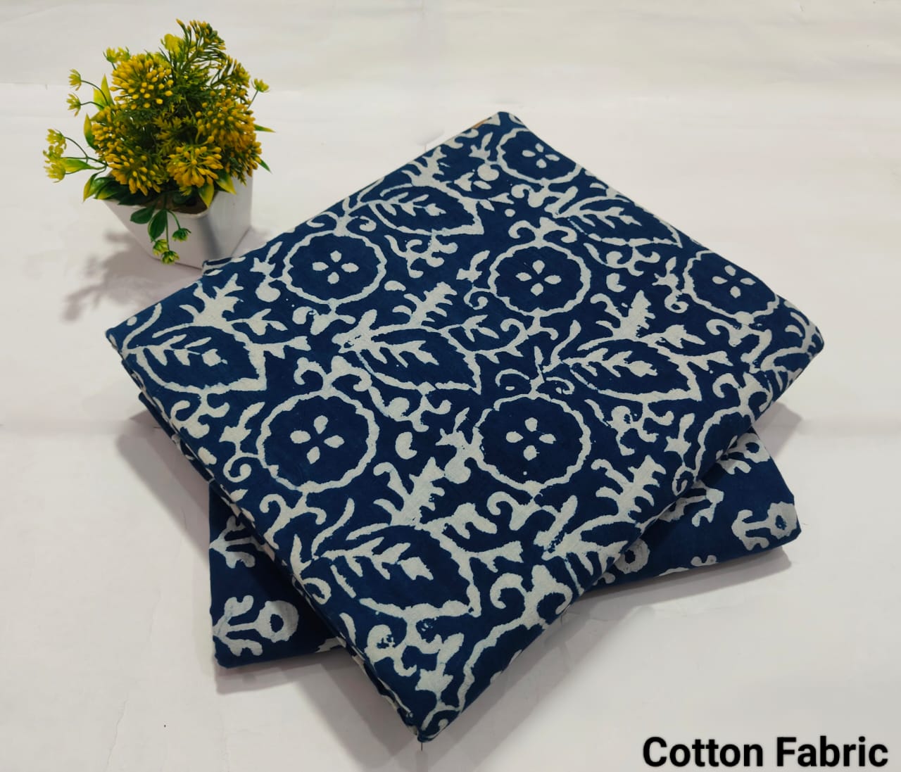 pure cotton handblock printed top bottom set (2.5 Mtr Top & 2.5 Mtr Bottom) - 9