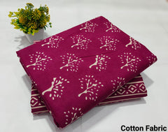 pure cotton handblock printed top bottom set (2.5 Mtr Top & 2.5 Mtr Bottom) - 58