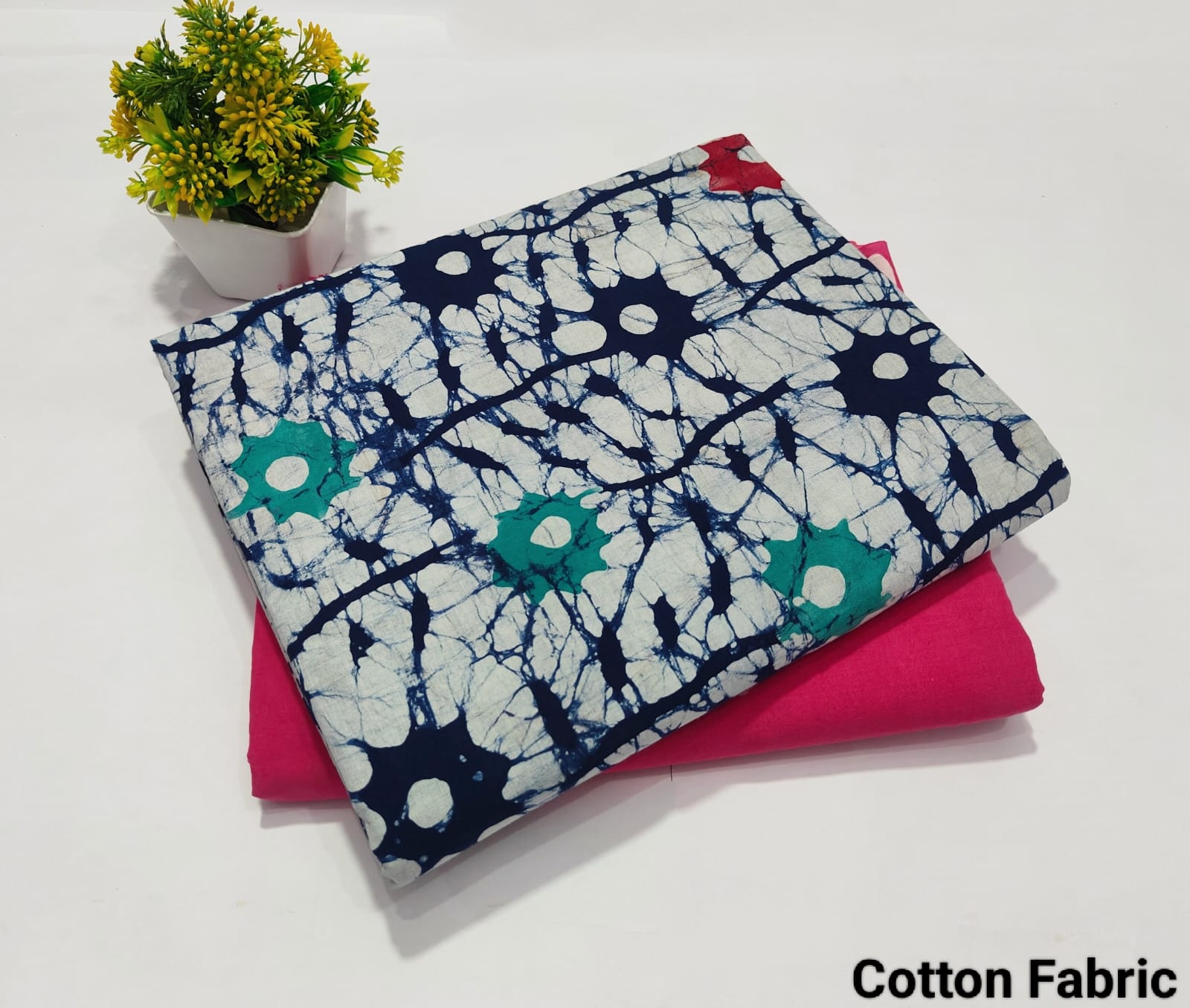 pure cotton handblock printed top bottom set (2.5 Mtr Top & 2.5 Mtr Bottom) - 56