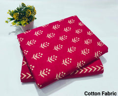 pure cotton handblock printed top bottom set (2.5 Mtr Top & 2.5 Mtr Bottom) - 63