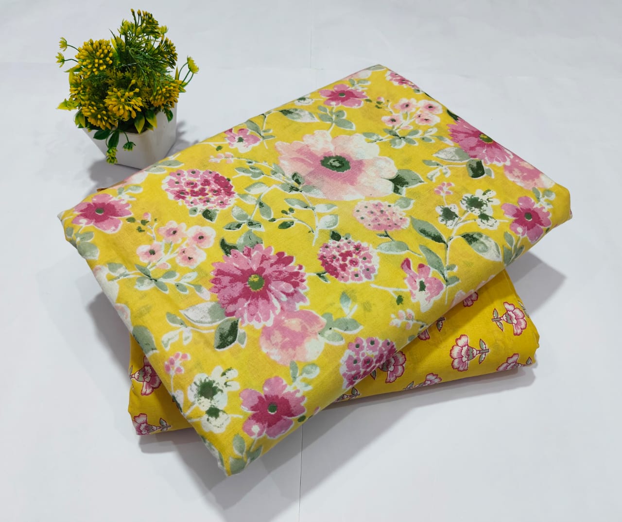 pure cotton handblock printed top bottom set (2.5 Mtr Top & 2.5 Mtr Bottom) - 93